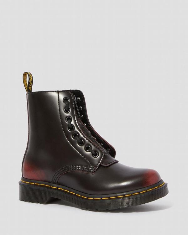 Dr Martens Dámské Kotníkové Boty 1460 Pascal Front Zip Arcadia Červené, CZ-502631